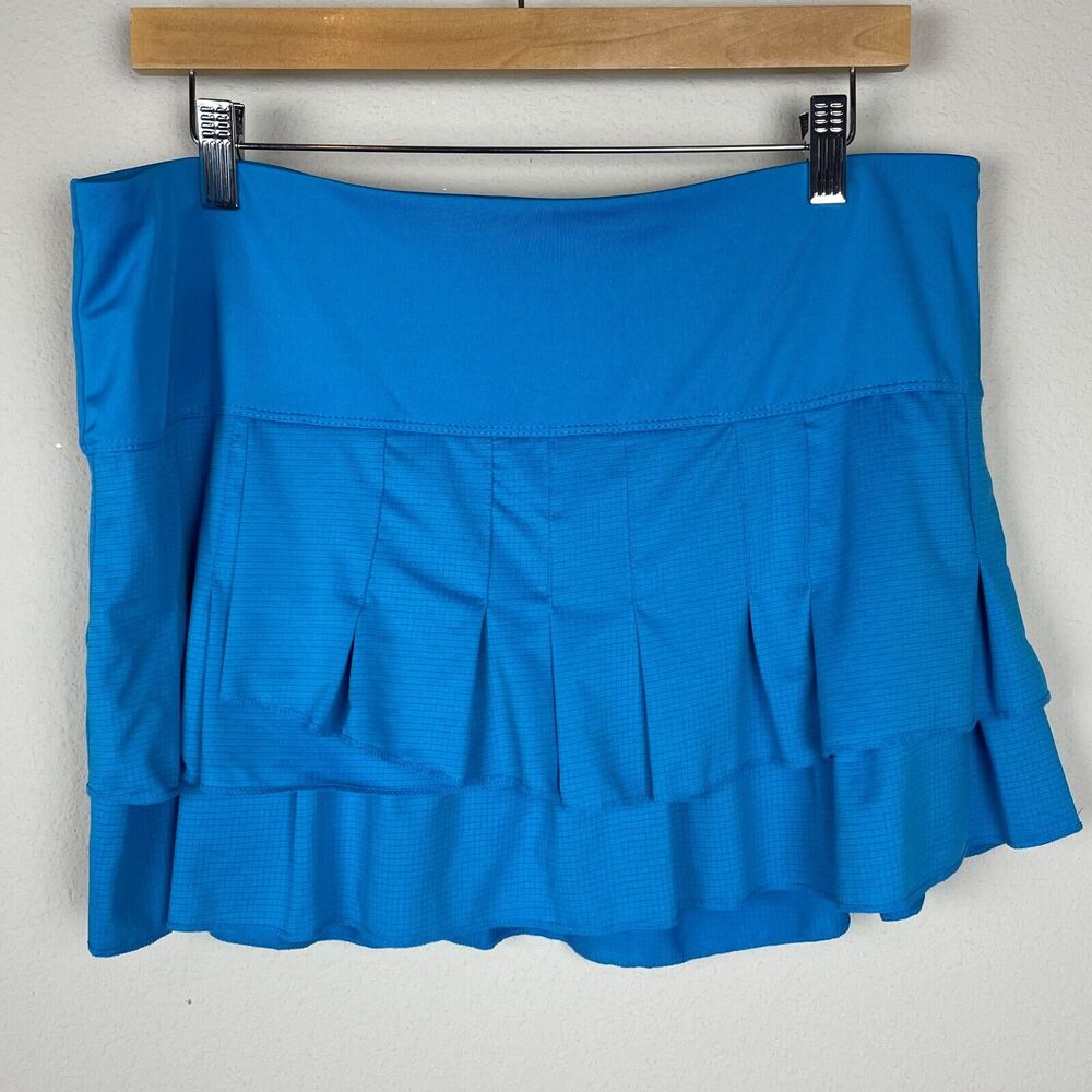 NWT Lucky‎ in Love Tiered Ruffle Skirt Size XXL Turquoise Vaportex Quick Drying